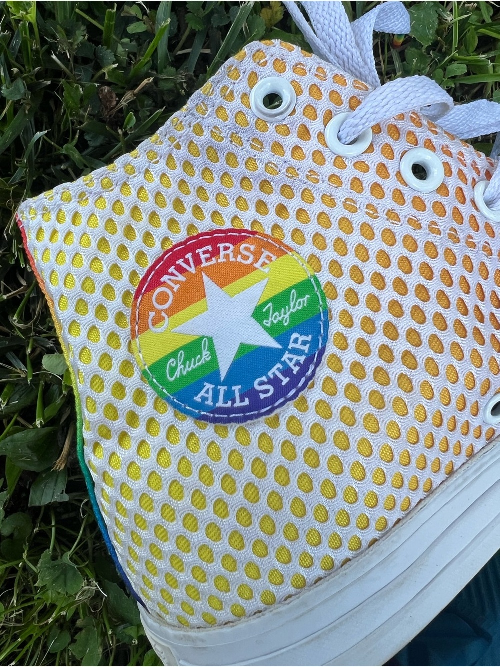 Converse Chuck Taylor All Star Pride Mesh High Top Shoes Size M 7/W 9 - Picture 5 of 14